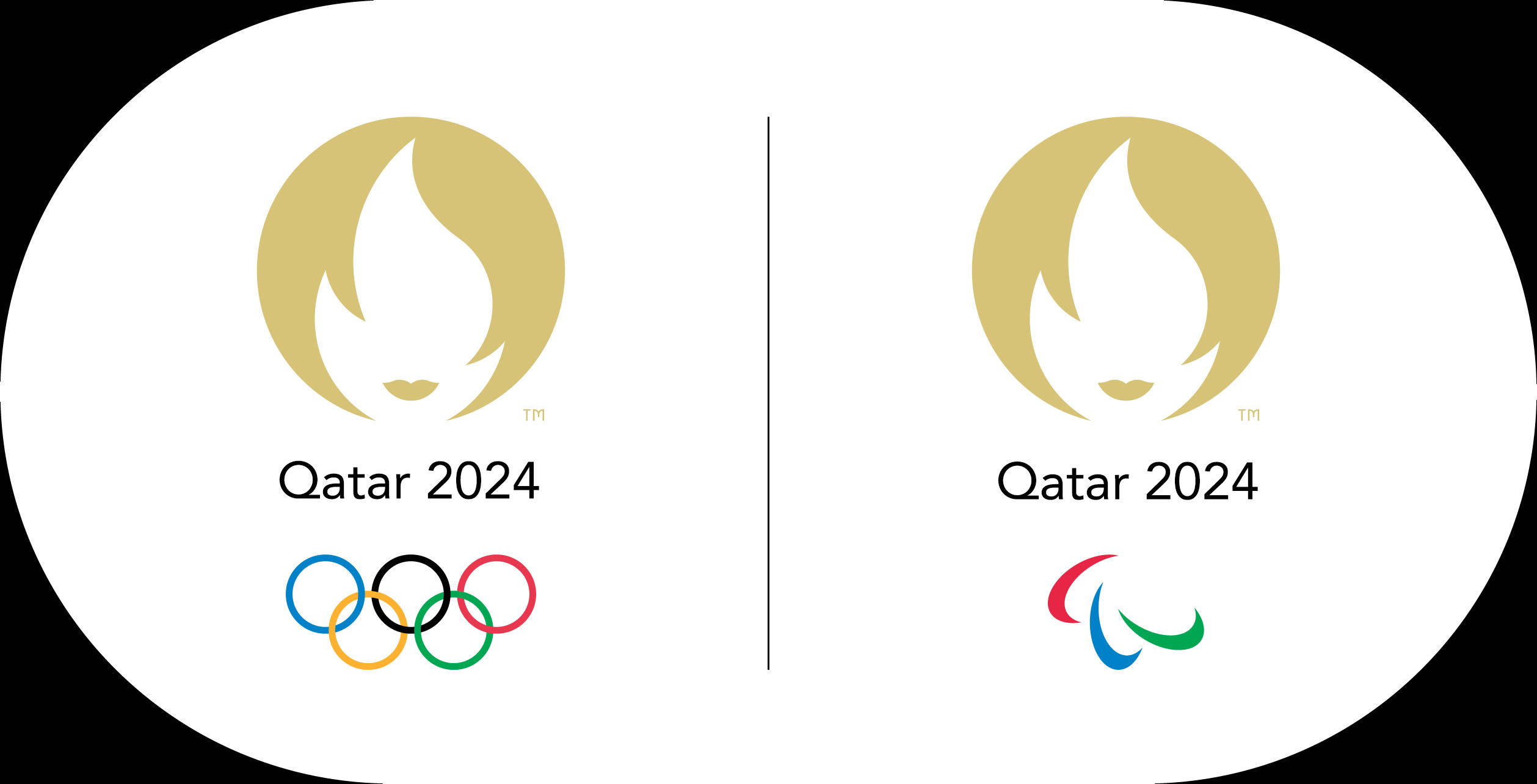 Les logos des Jeux olympiques et paralympiques de Qatar 2024.